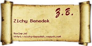 Zichy Benedek névjegykártya