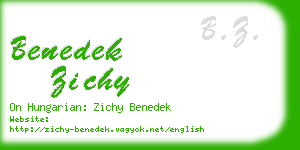 benedek zichy business card